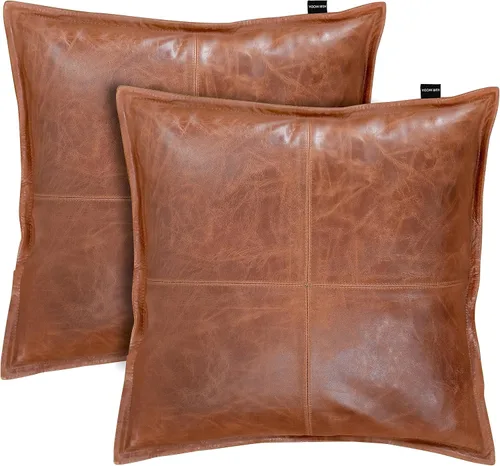 Miniatura 81 de Funda de almohada de piel de cordero – Funda de cojín decorativa para sofá – Fundas para sala de estar y dormitorio, 22 x 22 pulgadas – Paquete de 2