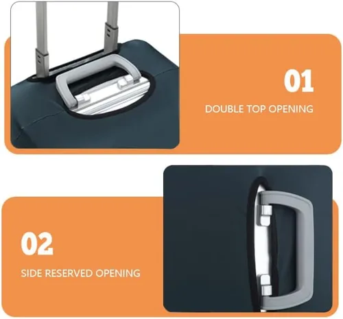 Miniatura 3 de Mithrim Protector conveniente lavable de la cubierta protectora del equipaje del viaje para el equipaje de diversos tamaños, Negro -, Moda