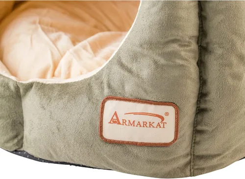 Miniatura 6 de Armarkat Cama para gatos, verde laurel y beige
