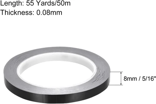 Miniatura 2 de MECCANIXITY Adhesivo autoadhesivo de aluminio para azulejos, tira de cinta de sellado de huecos de 5/16 pulgadas x 55 yardas para pared, piso