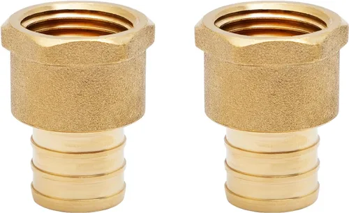 Miniatura 10 de SUNGATOR Paquete de 2 accesorios de latón PEX de 1" a 1" hembra NPT, certificados por