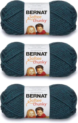Miniatura 20 de Ovillo sólido Bernat Softee Chunky, Acrílico, Rojo Berry, Paquete de 1