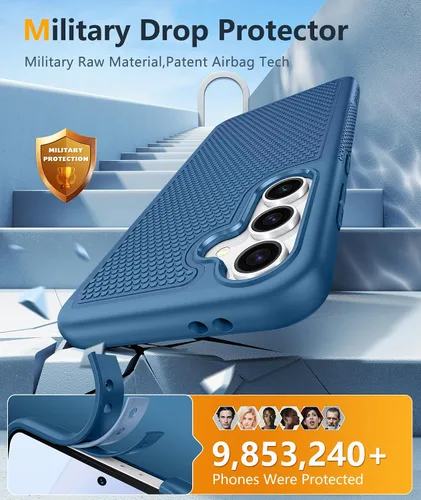 Miniatura 353 de FNTCASE Funda para iPhone 17 Pro: Fundas delgadas translúcidas de color azul claro compatibles con MagSafe, protección completa de la cámara
