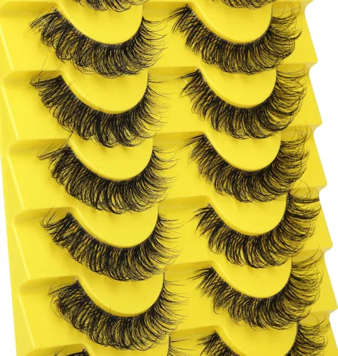 Miniatura 3 de Pestañas Postizas Rusas de Tira Pestañas Curvatura D Aspecto Natural Finas Pestañas de Visón Sintético Como Extensión de Pestañas Esponjosas