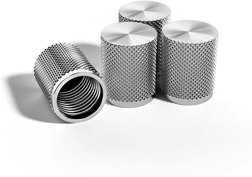 Miniatura 14 de STEEL HAWK Tapones para válvulas de aire de neumáticos, acero inoxidable mecanizado CNC de precisión, diseño moleteado extendido, metal a prueba