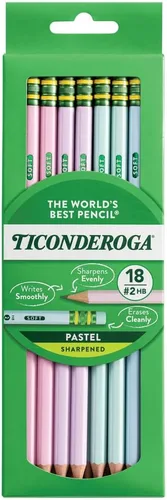 Miniatura 15 de Ticonderoga® Lápices pastel, 2 suaves, colores surtidos, paquete de 10 lápices