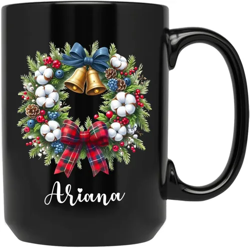 Miniatura 7 de Taza personalizada de Feliz Navidad 2025, taza de cerámica personalizada de muñeco de nieve con nombre, regalo de taza de Navidad para hombres