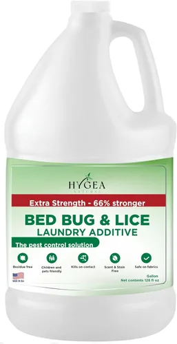 Miniatura 10 de Hygea Natural Aditivo para la ropa para piojos y chinches - Tratamiento líquido respetuoso con el medio ambiente, inodoro y sin manchas, seguro
