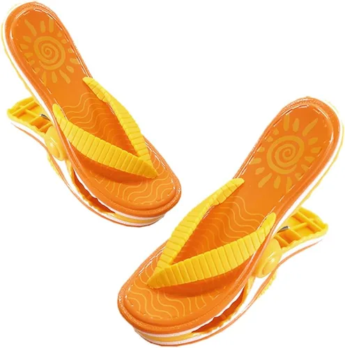 Miniatura 19 de Juego de 2 clips de toalla de playa para playa, piscina y sillas de crucero, pasadores de ropa de plástico, soportes para toallas de playa, clips