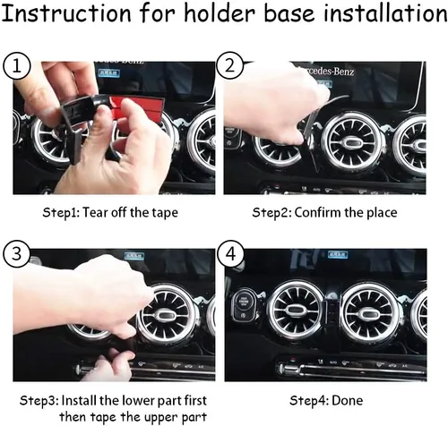 Miniatura 4 de Musttrue - Soporte de teléfono de coche para Mercedes Benz GLA 2021 2022 2023 2024 2025 Clase Auto Accesorios Soporte de navegación Decoración