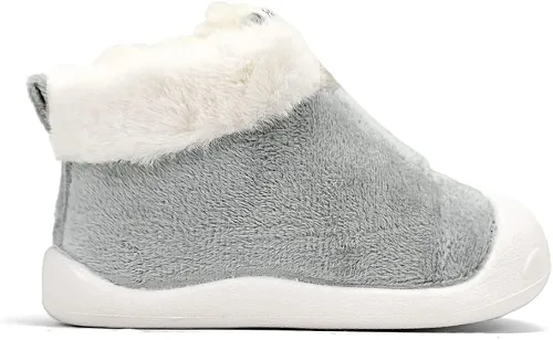 Miniatura 2 de OAISNIT Botas de nieve para bebés y niñas con suela de goma antideslizante, zapatos de invierno con pantuflas casuales de piel de felpa cálida