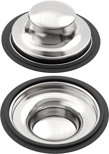 Miniatura 4 de Paquete de 2 tapones para fregadero de cocina para eliminación de basura, tapón de acero inoxidable para eliminación de basura que se adapta a
