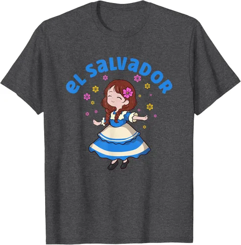 Miniatura 31 de Camiseta de mujer hispana con bandera salvadoreña de El Salvador Orgullosa, Negro