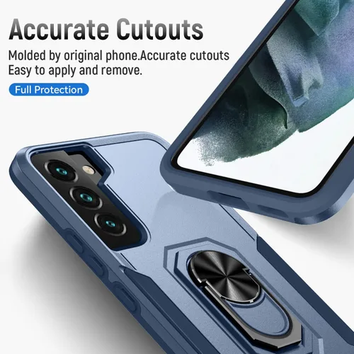 Miniatura 6 de Funda compatible con Samsung Galaxy S22 con protector de pantalla (no para S22+), resistente a prueba de golpes, funda de teléfono de cuerpo
