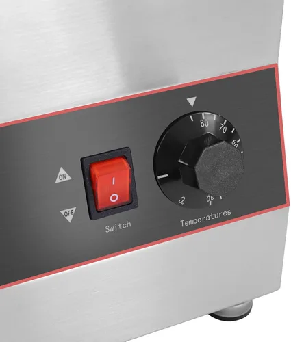 Miniatura 8 de Dispensador de calentador de dulce de azúcar caliente comercial de 320 W, 2 ollas, calentador eléctrico de salsa de queso, dispensador de queso
