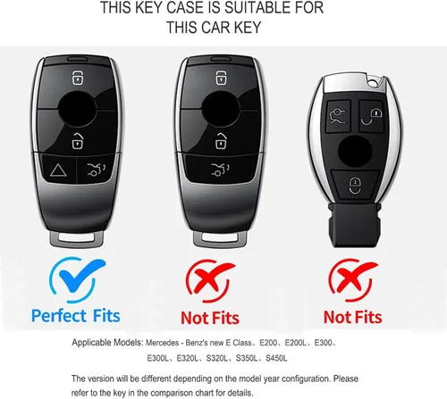 Miniatura 3 de ELOHEI Funda para llavero de Mercedes Benz, funda suave de alta calidad de protección completa de 360 grados, accesorios para Mercedes Benz E, S, C