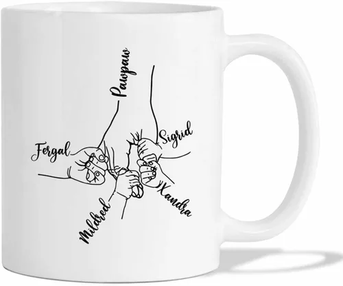 Miniatura 15 de Taza de café de cerámica personalizada para papá, taza de té blanca para feliz cumpleaños, taza de café para papá, taza de viaje con texto/foto