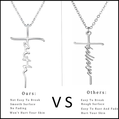 Miniatura 6 de PRAYMOS - Collar de plata de ley 925 con dije de cruz lateral, para mujer, ópalo sintético, cadena de 18 pulgadas y extensor ajustable de 2 pulgadas
