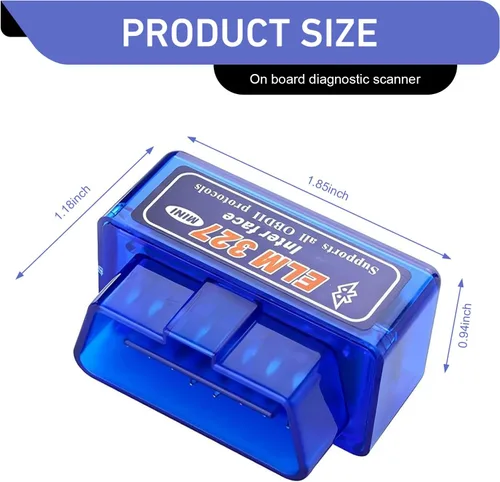 Miniatura 2 de Escáner OBD2, ELM327 V2.1 Herramienta de diagnóstico Bluetooth, lector universal de código de automóvil para Android iOS, monitor de datos