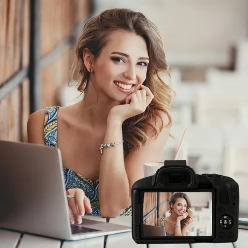 Miniatura 6 de Leayjeen Funda protectora de silicona compatible con cámara Canon EOSR50, carcasa protectora de silicona suave para cámara R50, con cubierta