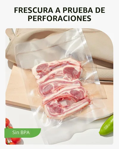 Miniatura 5 de Bolsas selladoras al vacío [2025 Actualizadas] Syntus de 11" x 150' para alimentos con cortador, rollo de bolsas selladoras al vacío con soporte