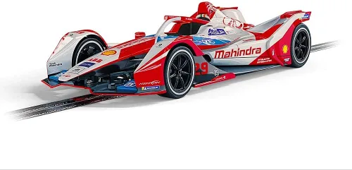 Miniatura 5 de Scalextric Fomula E Spark SRT05e Mahindra Racing 1:32 Slot Race Car C4285, rojo y gris