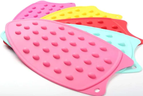 Miniatura 4 de Base de silicona para protección térmica caliente, soporte de hierro, almohadilla de planchado, almohadillas aislantes, color aleatorio