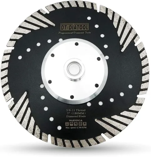 Miniatura 11 de DT-DIATOOL Hoja turbo de diamante de 4 pulgadas para cortar hormigón de mármol de granito con dientes de protección inclinados