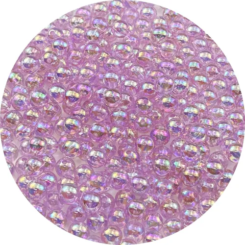 Miniatura 55 de 2000 cuentas redondas acrílicas de 0.157 pulgadas (0.157 in), cuentas espaciadoras de colores AB con agujero para bricolaje, pulseras, collares