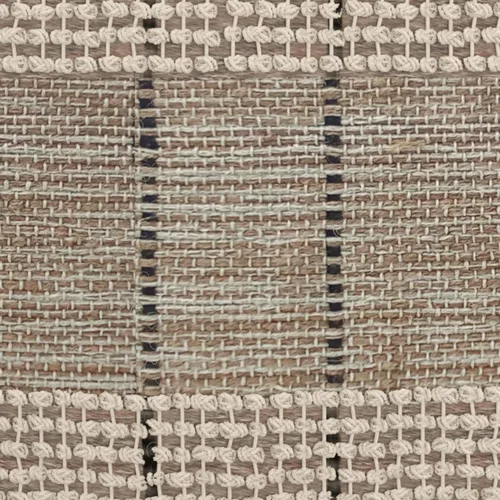 Miniatura 12 de SIMPLIHOME Elmer Puf cuadrado – 18 pulgadas de ancho tejido a mano yute y algodón otomano en color natural y gris, reposapiés contemporáneo