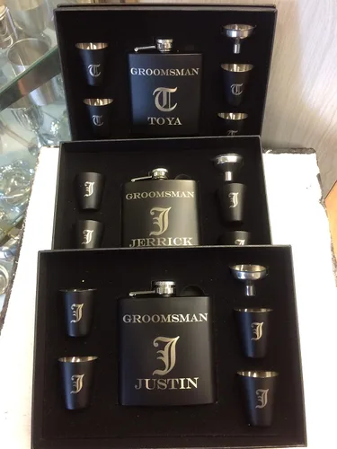 Groomsmen Gift Set, Groomsmen Gift, Groomsmen Gift Box, Best Man Gift, Customized Flask, Engraved Flask, Groomsman Gift, Wedding Gift, Father of the