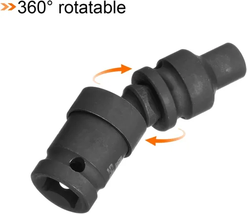 Miniatura 5 de HARFINGTON Zócalo poco profundo de impacto de 0.591 in de acero CR-MO con adaptador de enchufe giratorio universal de 360 grados