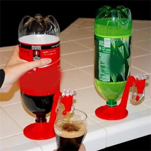 Miniatura 6 de Dispensador de grifo para botellas, dispensador de soda, botella de coque al revés, máquina dispensadora de agua potable, color rojo