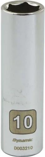 Miniatura 10 de Dynamic Herramientas 1/4" Drive 6 puntos métrico, 0.217 in de profundidad longitud, zócalo de acabado cromado