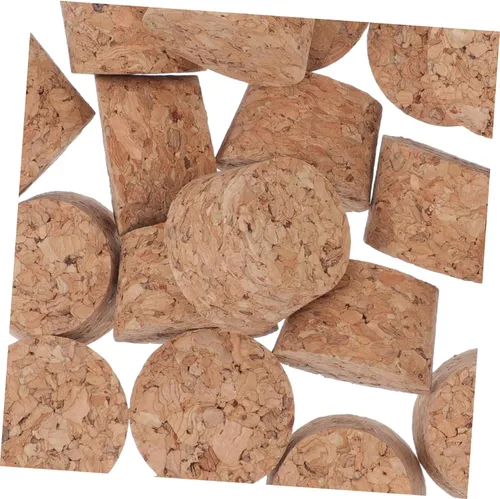 Miniatura 3 de Ipetboom Corchos de madera para botellas de 0.591 x 0.591 x 0.472 in, paquete de 30 tapones de corcho para decoración de manualidades de vino