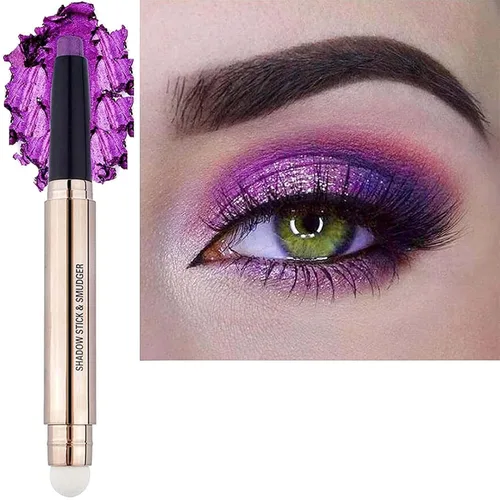 Miniatura 9 de Barra de Sombra de Ojos Rosa, Lápiz de Sombra de Ojos Cremoso, Acabado Brillante, Hipoalergénico, Resistente al Agua, de Larga Duración, Lápiz