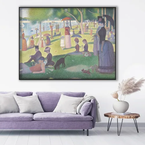 Miniatura 4 de OKRA Un domingo en La Grande Jatte Póster - Impresión de Georges Seurat - Cuadro de arte impresionista - Pintura al óleo de paisaje naturaleza