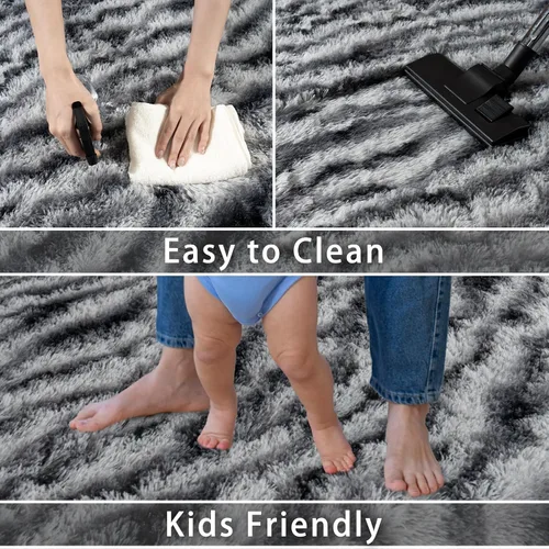 Miniatura 136 de Dssimo - Alfombra superesponjosa para la habitación, alfombra de área moderna, pequeña, suave y acogedora de felpa para niños, niñas y adolescentes