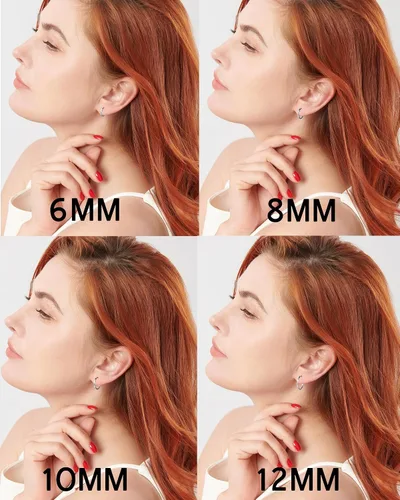 Miniatura 5 de Aretes de acero inoxidable 316L, argollas de 1564, 516, 2564, 716, 1532 y 3564 pulgadas, arracadas hipoalergénicas, para el cartílago, hélix