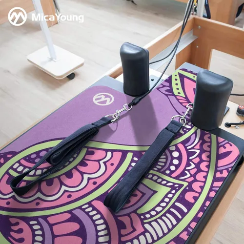 Miniatura 5 de Pilates Reformer Mat Cover Antideslizante para Pilates Reformer Entrenamiento 1mm/0.04" de grosor con bolsa de transporte, púrpura