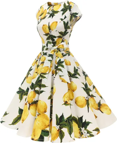 Miniatura 50 de Dressystar - Vestidos clásicos de fiesta con mangas casquillo, estilo Rockabilly y retro de la década de 1950
