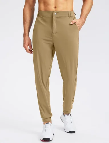Miniatura 2 de Soothfeel Pantalones deportivos de golf para hombre con 5 bolsillos, ajustados, elásticos, para correr, viajes, trabajo, para hombre