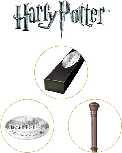 Miniatura 5 de The Noble Collection - Varita de personaje de Madam Pomfrey - Varita del mundo mágico de 13 pulgadas con etiqueta de nombre - Varitas de Harry Potter