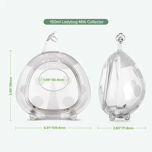 Miniatura 7 de haakaa Ladybug - Colector de leche materna de silicona – Conchas de pecho portátiles para suministro de leche grande, reutilizable, extrasuave