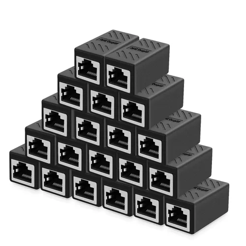 Miniatura 11 de 10 PCS Acopladores RJ45 Impermeables IP68, Acoplador Ethernet de Cobre Puro Blindado, Conector de Cable LAN Impermeable IP68 para Exteriores