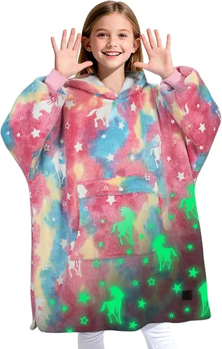 Miniatura 18 de Catalonia Sudadera tipo manta con capucha para niños, sudadera de sherpa extragrande para adolescentes jóvenes, idea de regalo Perro- Niños