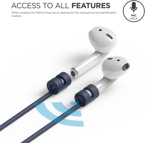 Miniatura 4 de elago Correa para AirPods [Jean Indigo] - [Compatible con Apple AirPods 1 y 2] [Compacto] [Ligera] [Longitud ideal] - para Apple AirPods 1 y 2