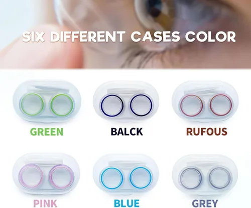 Miniatura 2 de Paquete de 6 fundas para lentes de contacto, kit de viaje, kit de almacenamiento portátil al aire libre, estuche para lentes de contacto para viajes