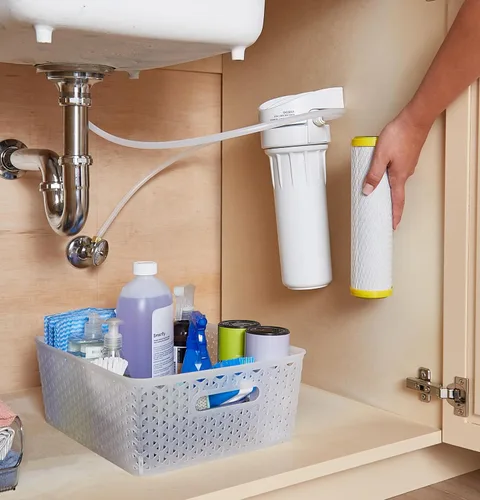 Miniatura 4 de GE Advanced Filtro de repuesto para sistema de agua potable de fase única, Compatible con el sistema de filtración debajo del fregadero GX1S01R