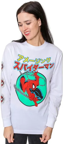 Miniatura 5 de Marvel Spider-Man - Camiseta de manga larga japonesa Kanji Comics para adultos unisex 100 algodón